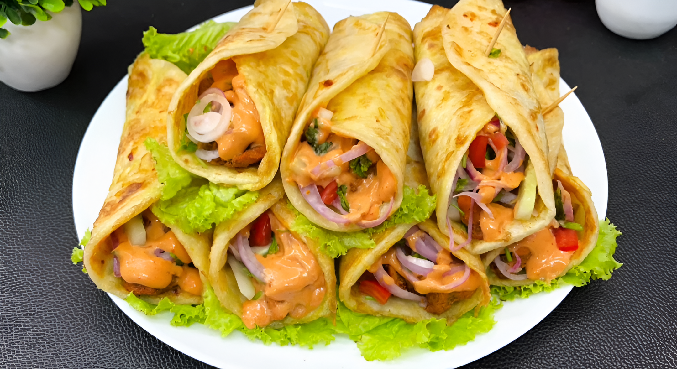 Chicken Tikka Paratha Roll Recipe